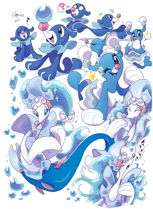 7-days-luck:  Did my favorite pups~ A Popplio adult photos