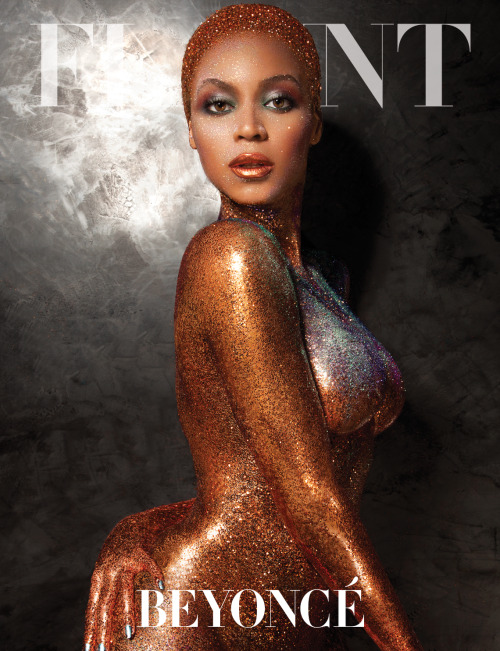 flauntmagazine:  Beyoncé gets naked in Flaunt 128, The Context Issue. Gilded in glitter from head to toe and contorting her famous figure in impossibly sexy poses, she’s downright delicious. Photographed by Tony Duran. See more here. 