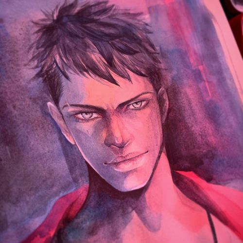 Today&rsquo;s doodle #watercolor #watercolorpainting #doodle#sketchbook #dante#devilmaycry #dmcdante