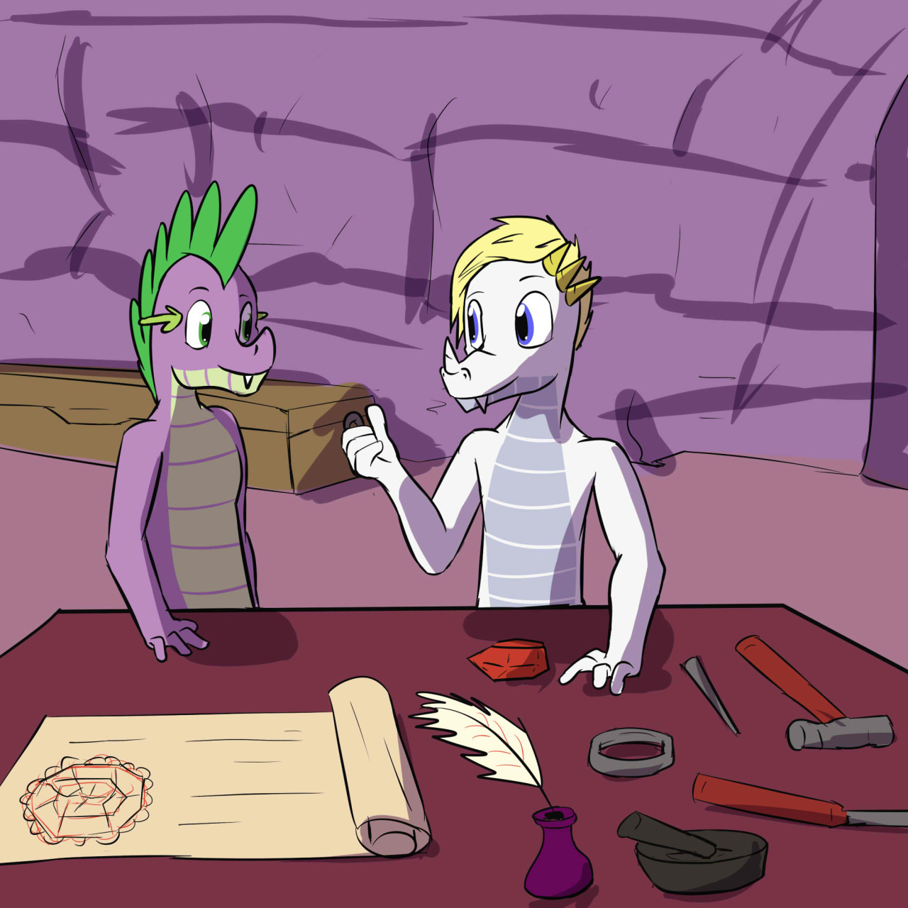  &ldquo;Hey there!  Is that book any good?&rdquo; Spike asked after walking