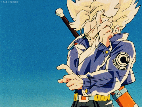 emperorsfoot:  cerastes:  cerastes:  Anyways, why did Trunks do this?  These are all, simultaneously, my new headcanon.  Has no one mentioned that he was trained by Gohan? Do you really think, even in a post-apocalyptic world, THE GREAT SAIYAMAN wouldn’t