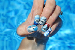 nailpornography:  chrissynailart:  In honor of Shark Week starting today I’m reposting last years Shark Week nails. I just haven’t had the time to get to a new shark week set this year yet. (But the week isn’t over yet right?) These were all hand