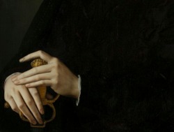 mefjus: Agnolo di Cosimo Portrait of a young man (1590, Detail)