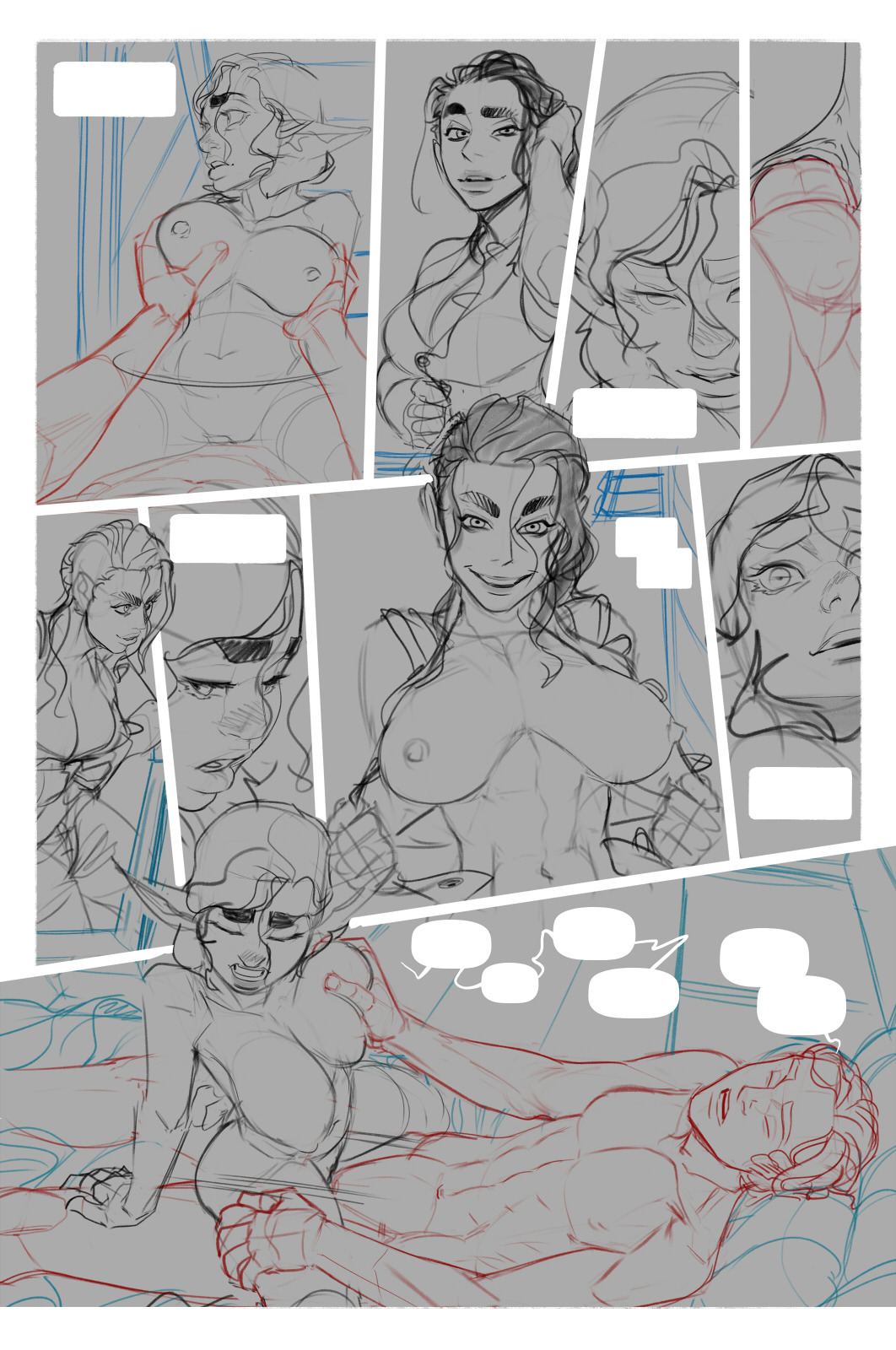 Sketches/lines for pages 9-12buttsmithy.comhttps://www.patreon.com/InCaseArt
