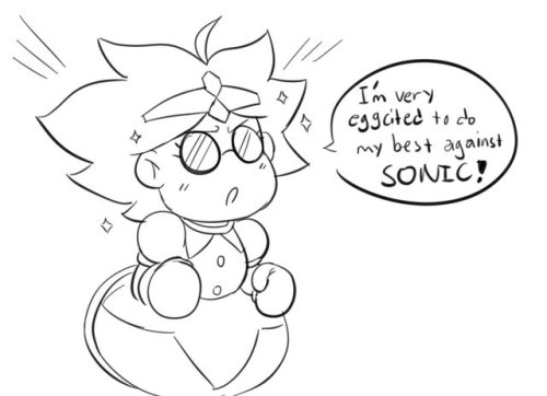 bizarrejoe: syncronis:   twistedvirgorivaliant:   jump-around-jumpjump:   sonicfancharactersandredesigns:  connard-cynique: Fans misreading a sonic mania sprite create eggman’s daughter. Best!  What to draw, what to draw, what to draw?   Every thing