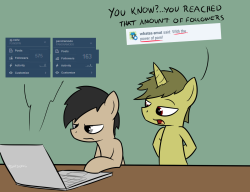 whatsa-smut:  pj-nsfw:  Welcome to the reality Oh by the way, that brown pony is my mod pony :p….   ALWAYS Now everyone go follow PJ because I said so.  XD!