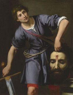 hadrian6: David with the Head of Goliath. 17th.century. Ottavio Vannini. italian 1585-1644. oil/canvas. Christie’s upcoming auction July 2019.  http://hadrian6.tumblr.com