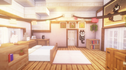 oaksapling: i don’t really have anything new to post so have this cute bedroom i made in Mined
