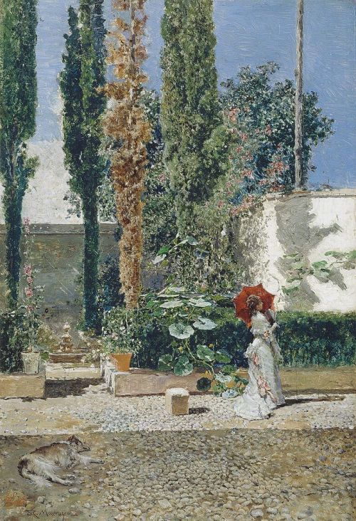 The Garden of the House of Fortuny, 1872, Oil on panel, Mariano Fortuny and Raimundo de Madrazo y Ga