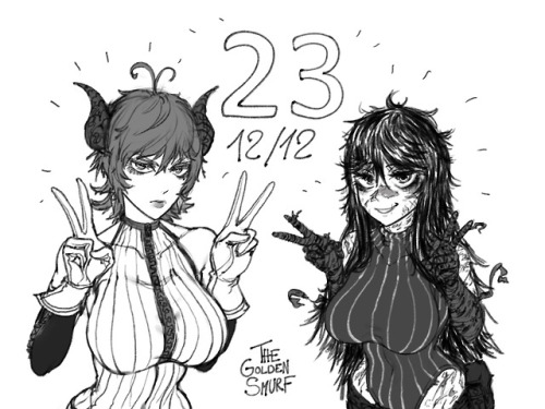 thegoldensmurf: Oh yeah, I’m 23 now. Let’s use that as excuse to draw my main girls.