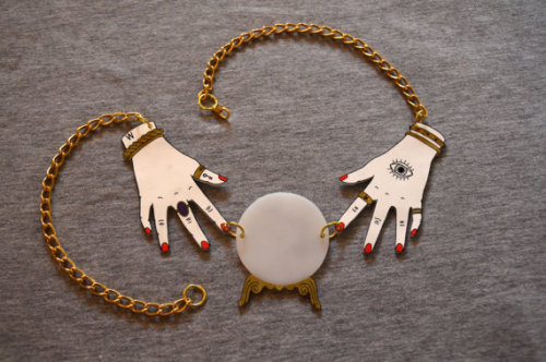 oldladycallowaysghost: “Fortune Teller Necklace” from Custom Rebel Rocks’ Etsy 