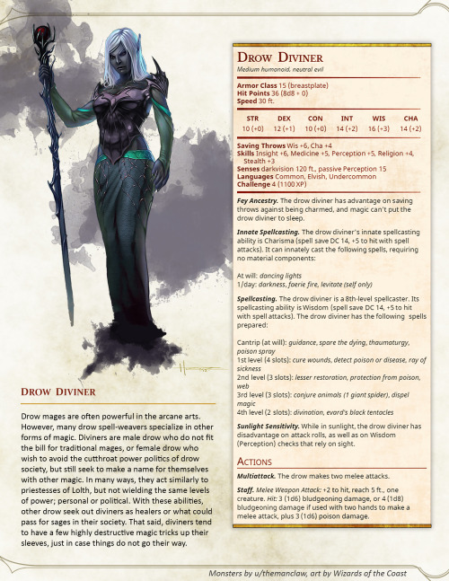 dnd-5e-homebrew: Drow Expansion Pack by themanclaw