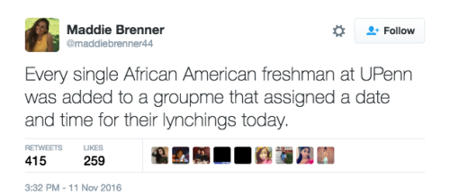 thechanelmuse:From The Huffington Post: Black Freshmen At University Of Pennsylvania Receive Racist 