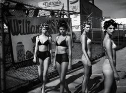 Thewallgroup:  Elsa Hosk And Georgia Fowler Photographed By Vincent Peters For Vogue