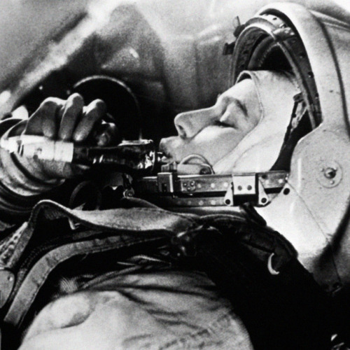 Valentina Tereshkova Soviet Cosmonaut Valentina Tereshkova training inside a simulator. She is the f