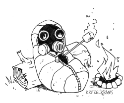 kritzelkrams:  Sleeping-Bag-Pyro. 