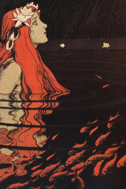 vintagegal:Franz Hein- Mermaid in a Pool with Goldfish (Nixe im Goldfischteich), 1904 (via)