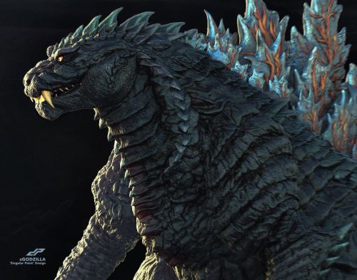 Final Keyshot renders of GODZILLA Singular Point design. #dopepope #godzilla #singularpoint #netflix