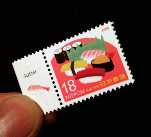 Sending postcards overseas from Japan is deliciously fun with these stamps!