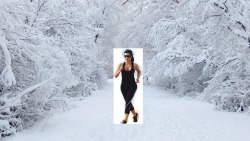 maliciousmelons: kim kardashing through the snow  I was gonna blog this cuz of this exquisite editing job but I just noticed that dumb pun, other than that good work