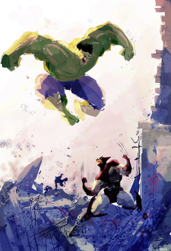 nomalez:  HULK versus WOLVERINE by Pascal