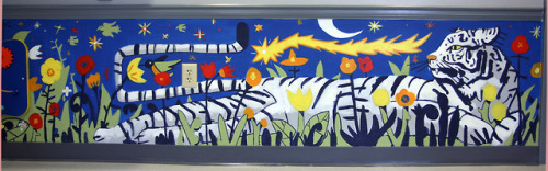 joelrosenburg:Joel RosenburgAnimal frieze mural in a waiting room of a WIC clinic in east Athens, GA