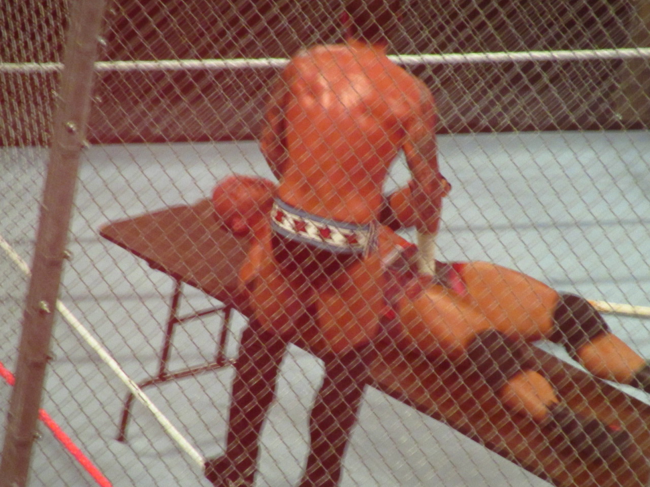 Ryback with those straps down lying on the table!! So hot!
