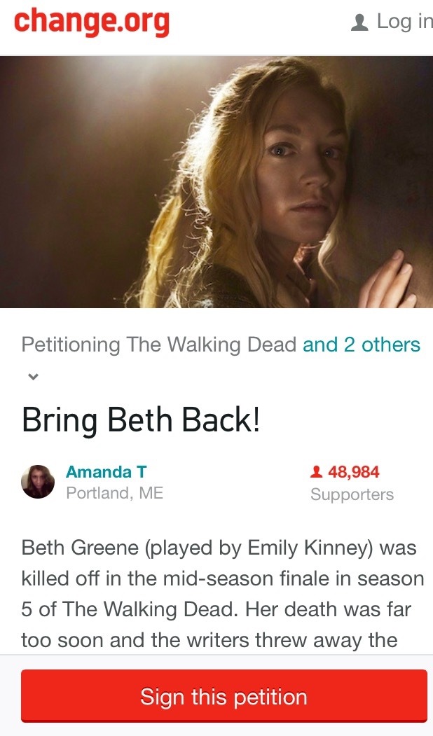 Almost to 50k! Don’t slow down now! M
PLEASE SIGN FOR BETH GREENE and BETHYL!