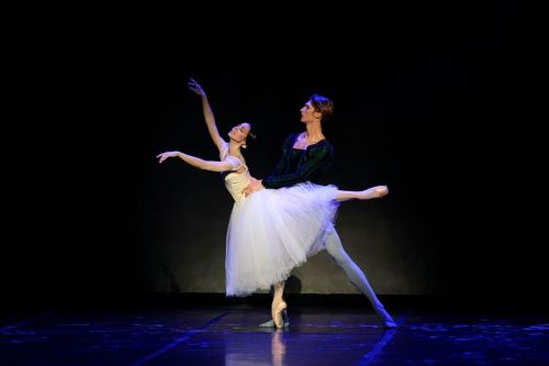 Ana Sophia Scheller and Vsevolod Maievskyi in the wedding pas de deux from  Sleeping Beauty and in t