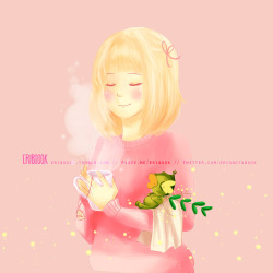 eriboook:  shiemi taking some tea w niichan