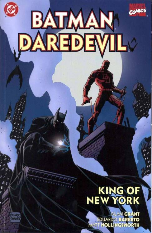brianmichaelbendis:  Batman Daredevil: King of New York cover by Eduardo Barreto  Ha sido verlo y acordarme de Ben Affleck, dammit!!!