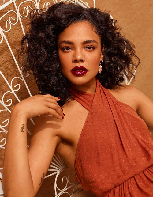 thequeensofbeauty:Tessa Thompson by Thomas Whiteside for Marie Claire, 2019