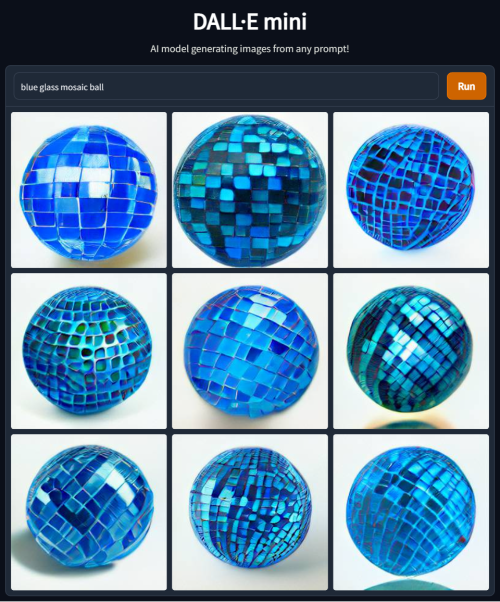 glass mosaic balls.