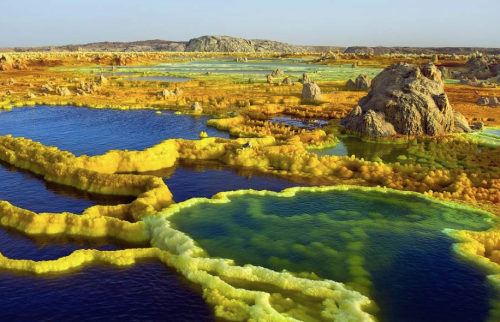 nubbsgalore:the alien like landscape of the ethiopian dallol hydrothermal field - a vast area of upl