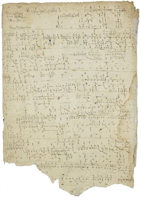 An organ work by Dietrich Buxtehude, copied out by hand by Johann Sebastian Bach during his you