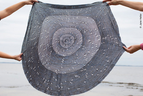 intergalacticprimate:Celestarium is a knitted shawl written by Audry Nicklin that is an accurate rep