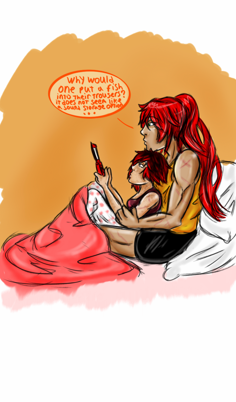 Milk and cereal tho based off of xekstrin&rsquo;s idea that Pyrrha and Ruby play