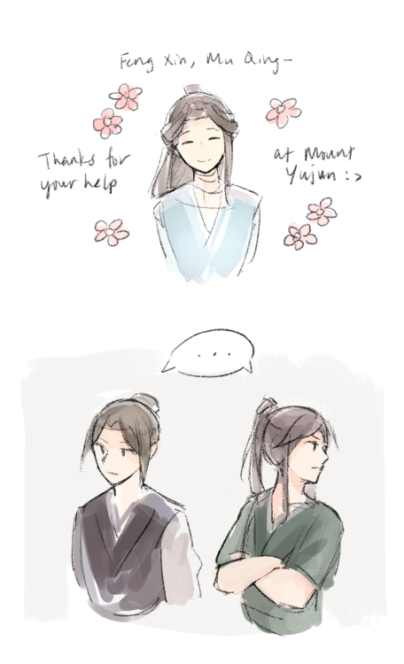 ferdbird:xie lian and his two tsundere generals like I am sure every time they see him they are sayi
