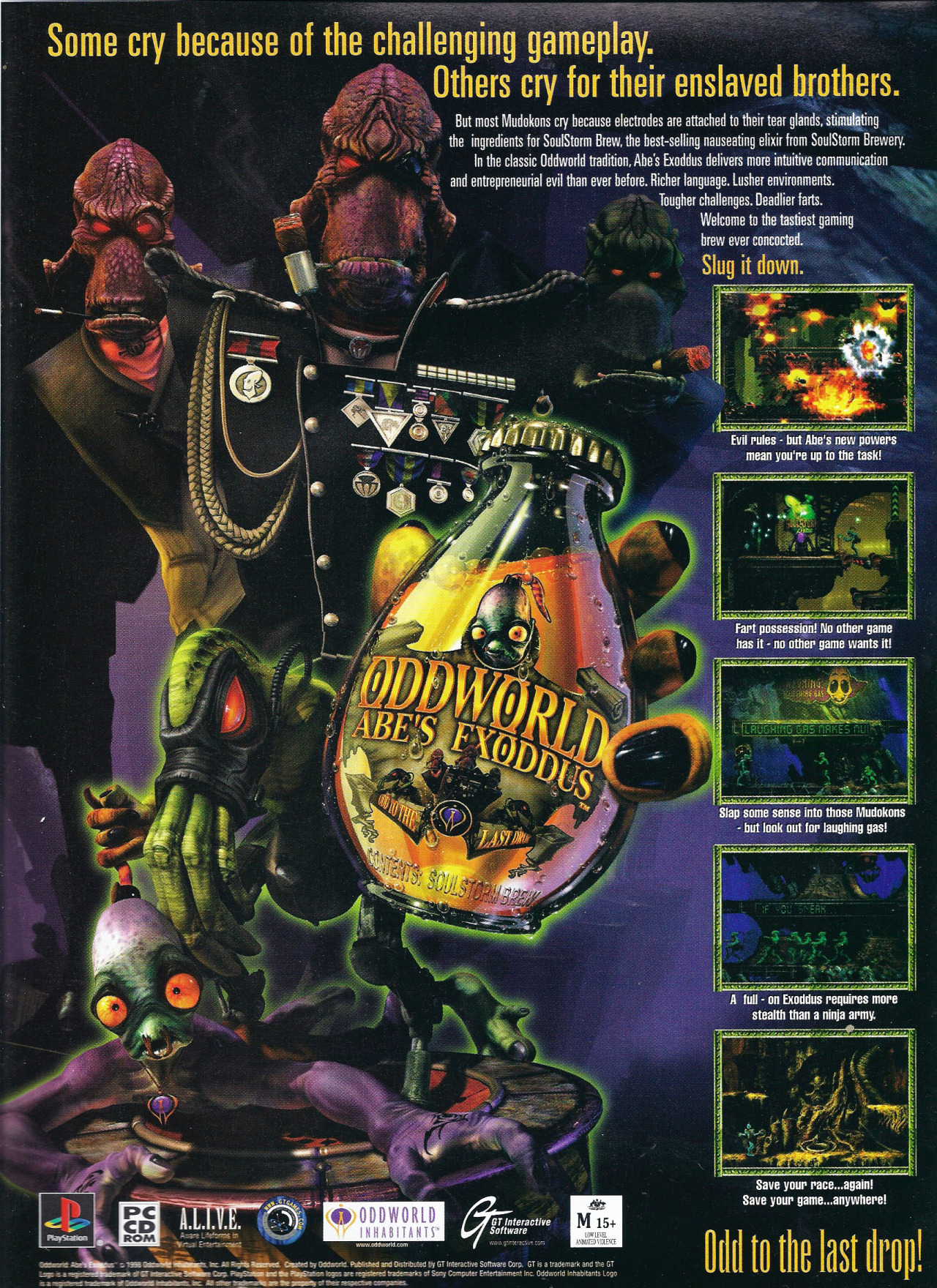 oldgamemags:  An advert for Oddworld: Abe’s Exoddus!  Follow oldgamemags on Tumblr for