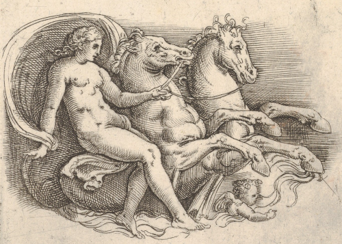 Subjects after antique cameos from an etching by Battista FrancoItalian (from Venice), 16th centuryM