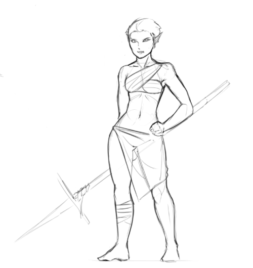 Doing sketches of that orc character chick I made.I should probably name her.Maybe Ahni? Meihra? som