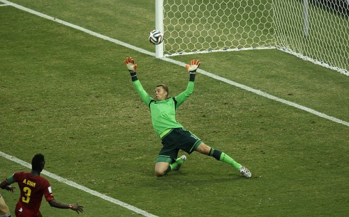 Ghana players tested Manuel Neuer’s skill too many times.  