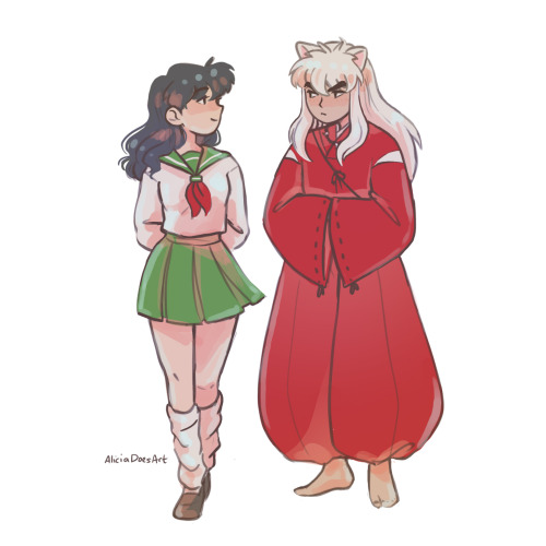 alicia-does-art:  sketching Inuyasha after hearing its gonna get a sequel :)