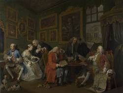 William Hogarth (London, 1697 - 1764); Marriage À La Mode: The Marriage Settlement,