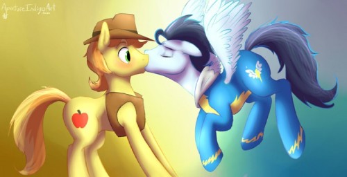 braeburn-corner:  thatllamalove:  ermagerd, cute pone kiss  Oldie but a goodie! Dang it get the gooood quality image though! >:U  <3