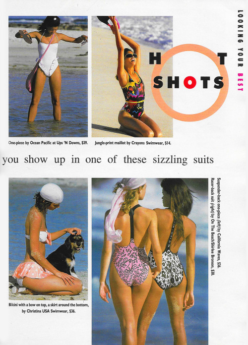 May 1987. ‘The best bathing suits on the beach’