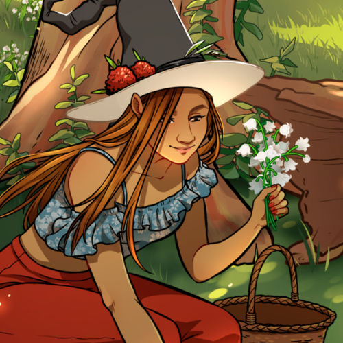 My Patreon wallpaper for the month of June! The theme my patrons selected was witches, flowers and f