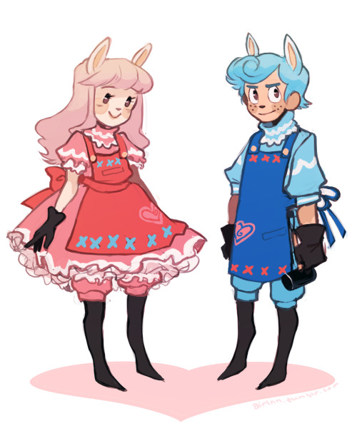 airinn: my sister asked me to make gijinkas of reese and cyrus so she and her boyfriend could cospla