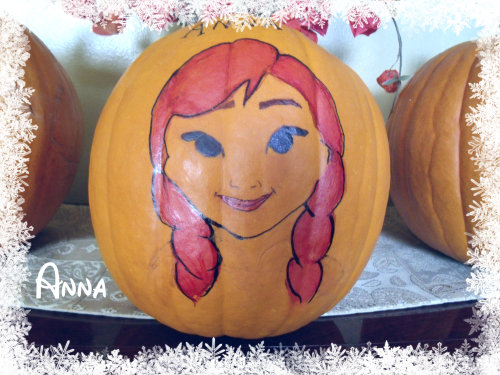 The Cold Never Bothered Us Anyway. My Sister’s and I decided to do Frozen Themed Pumpkins this year.