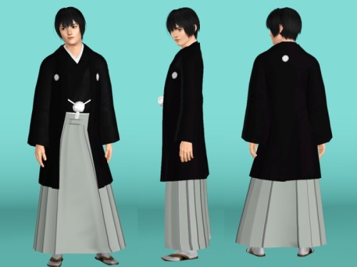 mogra-sims: 紋付羽織袴を作りました。　ＤＬはこちらから a Japanese male formal attire for Y/A, AdultT.O.U ・Do not redist